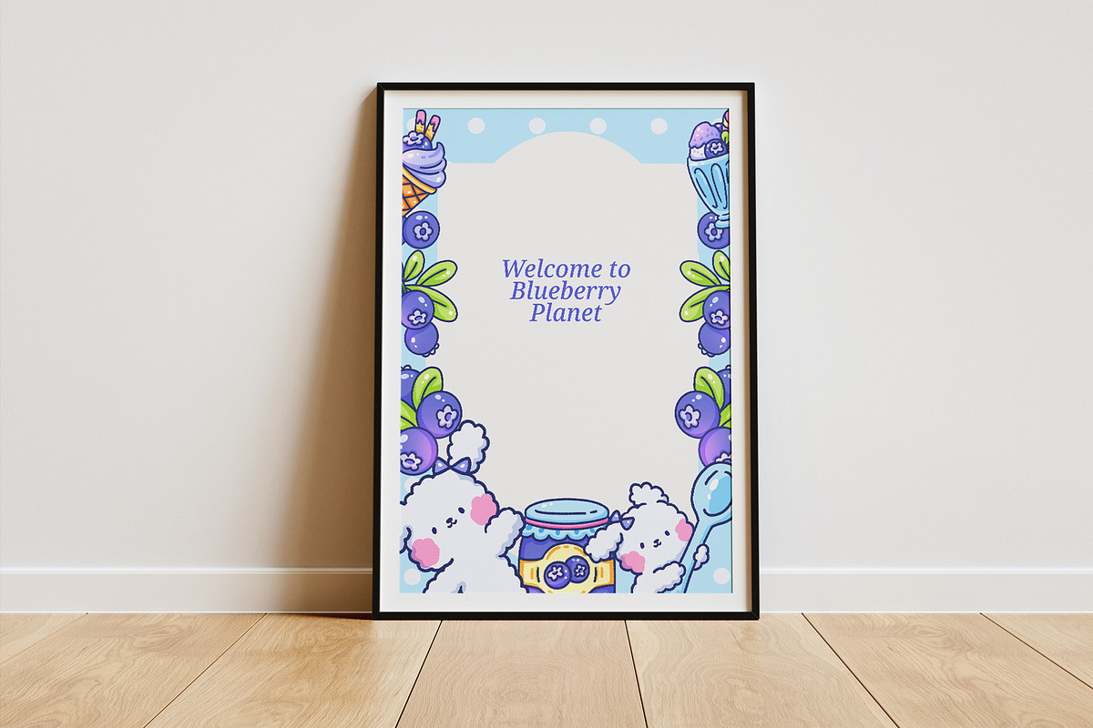 Sweet Blueberry Delight, an Animal Illustration by CreativeValuation (Photo 9 of 12)