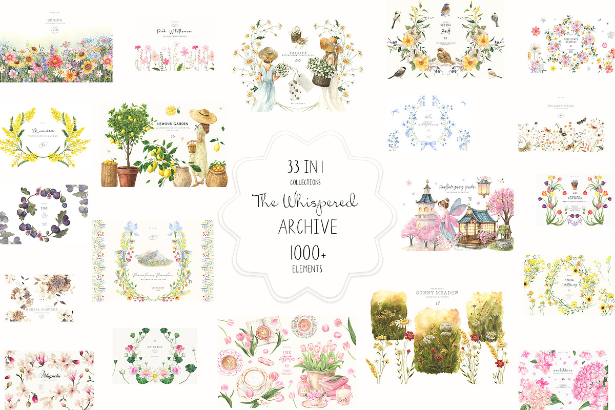 Whispered Archive 33 in 1 watercolor, a Seasonal Illustration by LiChu Art (Photo 1 of 10)