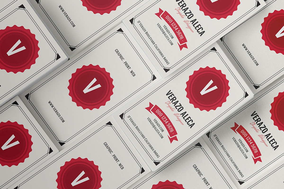 Clean Vintage Business Card, a Business Card Template by Verazo (Photo 3 of 4)