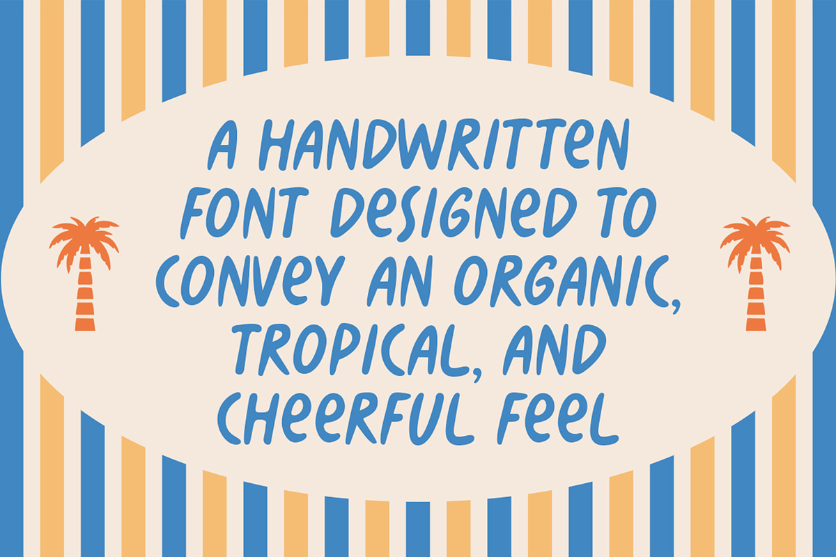 Wave on Earth Beach Handwritten Font, a Handwritten Font by Pekotype (Photo 2 of 15)