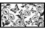 Decorative Floral Panel Vector Set, a Decorative Illustration by Designer_Momina (Thumbnail 9 of 20)