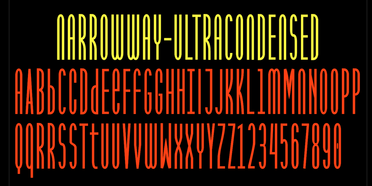NarrowWay, a Sans Serif Font by Ingrimayne Type (Photo 8 of 11)