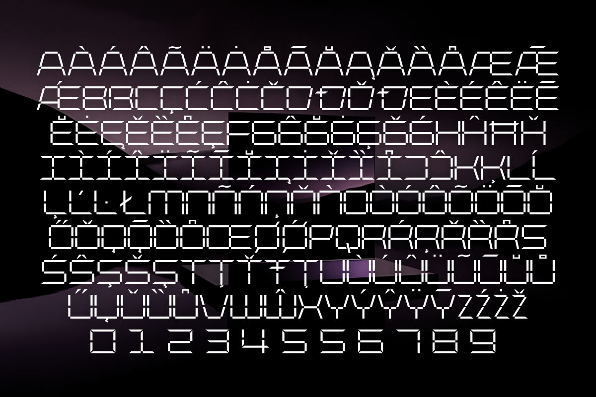 Digitrone – Futuristic Display Font, a Sans Serif Font by Fikryal Studio (Photo 15 of 15)