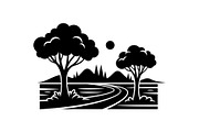 Nature Landscape Silhouette Bundle, an Illustration by Gfx_Store (Thumbnail 2 of 6)