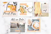 Instagram Posts for Canva | Peach, a Social Media Template by Thirty One Palms Studio (Thumbnail 2 of 6)