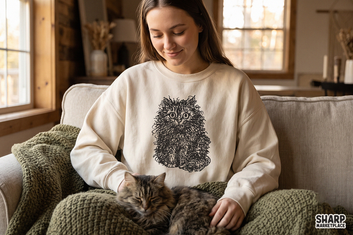 Funny Frazzled Feral Cat, an Object Graphic by SharpMarketplace (Photo 2 of 4)