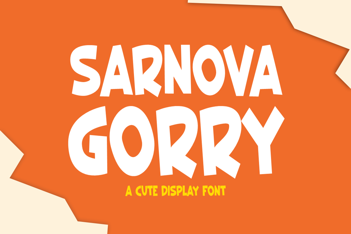 Sarnova Gorry - Cute Font, a Sans Serif Font by Iqsiart Studio (Photo 1 of 6)