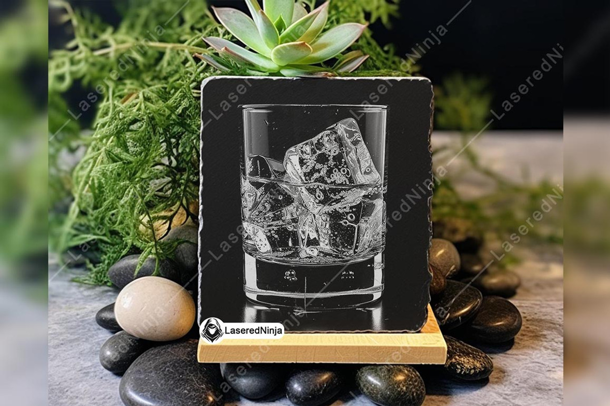 Whiskey Glass Ice Cubes Beverage, a Background Graphic by LaseredNinja (Photo 4 of 7)