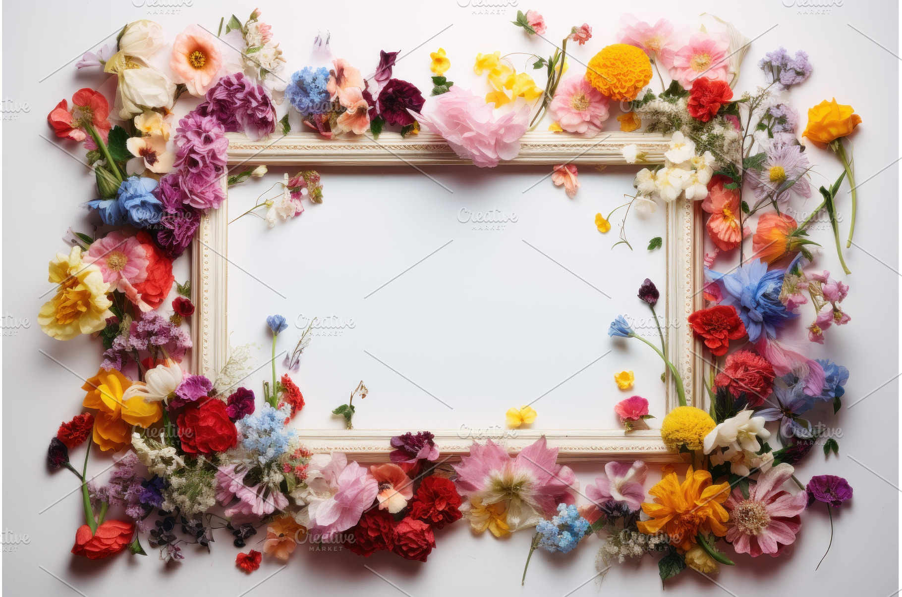 Picturesque Photo frame wild flowers, a Nature Photo by Ylivdesign