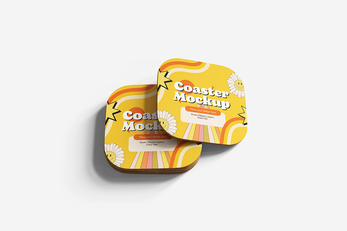Coaster Mockup, a Product Mockup by Indah (Photo 5 of 6)