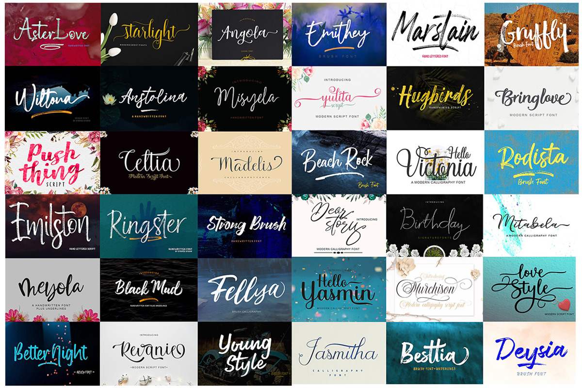 Artistic Font Bundles, a Script Font by Stripes Studio (Photo 2 of 6)