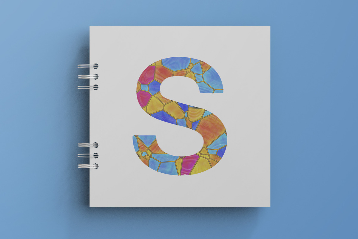 Stained Glass Font & PNG Set, a Symbol Font by Creative Graphics (Photo 4 of 7)