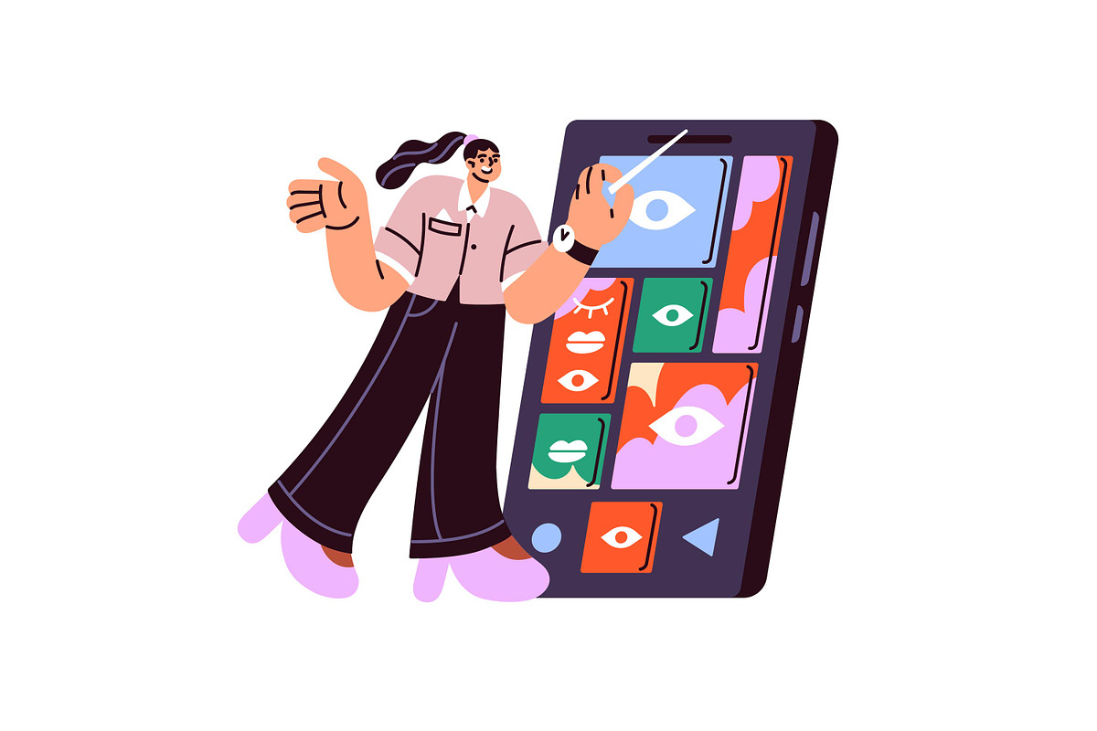 Social networks, media concepts set, a Technology Illustration by PaperTrident (Photo 15 of 17)