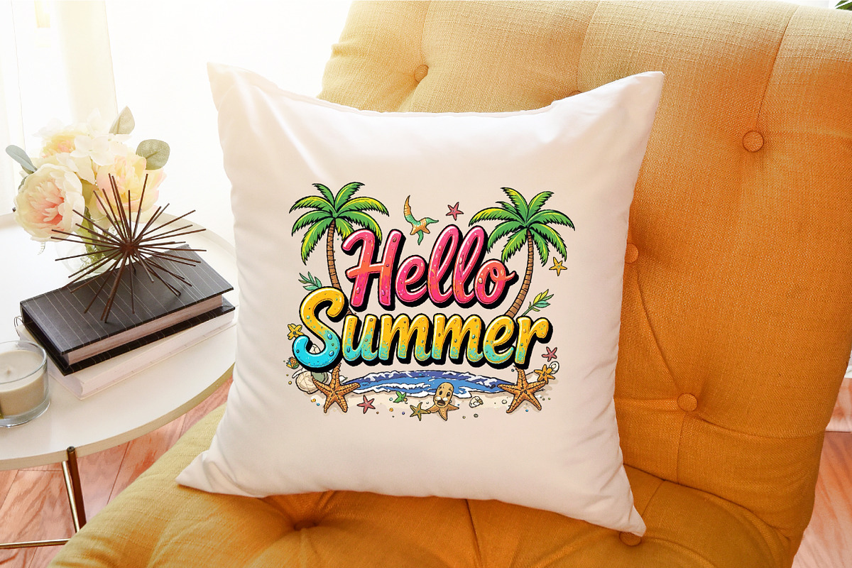 Retro Hello Summer PNG, an Illustration by Sublimation Artist (Photo 6 of 6)