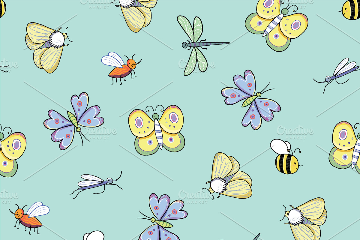 Funny beetles illustrations set, an Animal Illustration by GooseFrol (Photo 3 of 9)