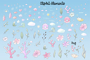Nursery clipart Cute marine life, an Animal Illustration by Yuliya Art (Thumbnail 7 of 11)