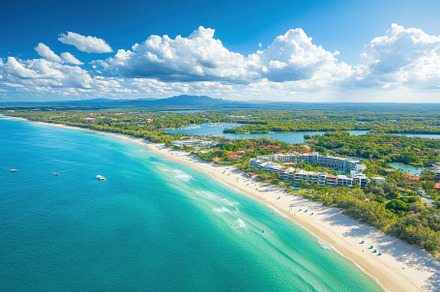 Breathtaking aerial view of Noosa He, a Photo by Iftikhar Alam