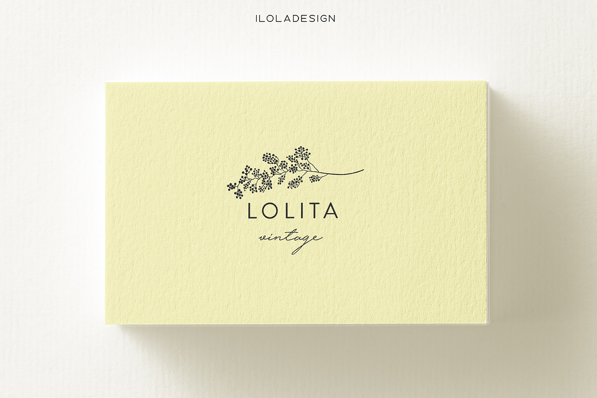 Lolita Yellow Business Card, a Business Card Template by iloladesign (Photo 1 of 2)