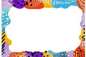 Colorful beautiful children's frame, an Illustration by Nenahliadava Design
