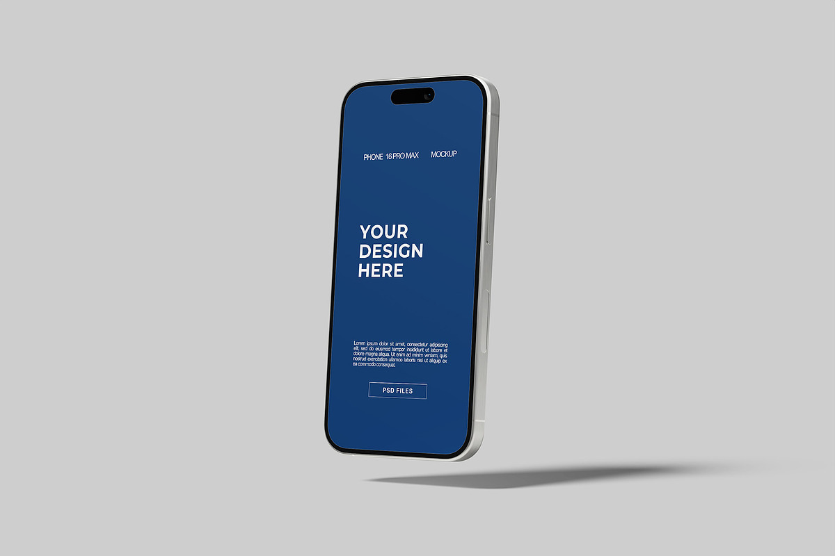 iPhone 16 Pro Max Mockup, an iPhone Mockup by Graphiculon (Photo 4 of 11)