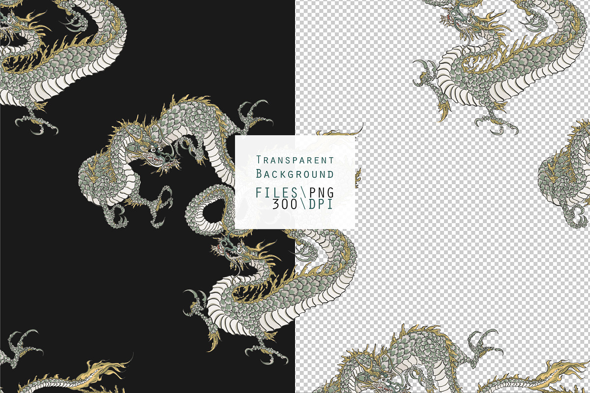Loong. Seamless Patterns, a Pattern Graphic by Irina Dolgikh