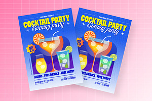 Cocktail Retro Flyer, a Flyer Template by Fortunes Co
