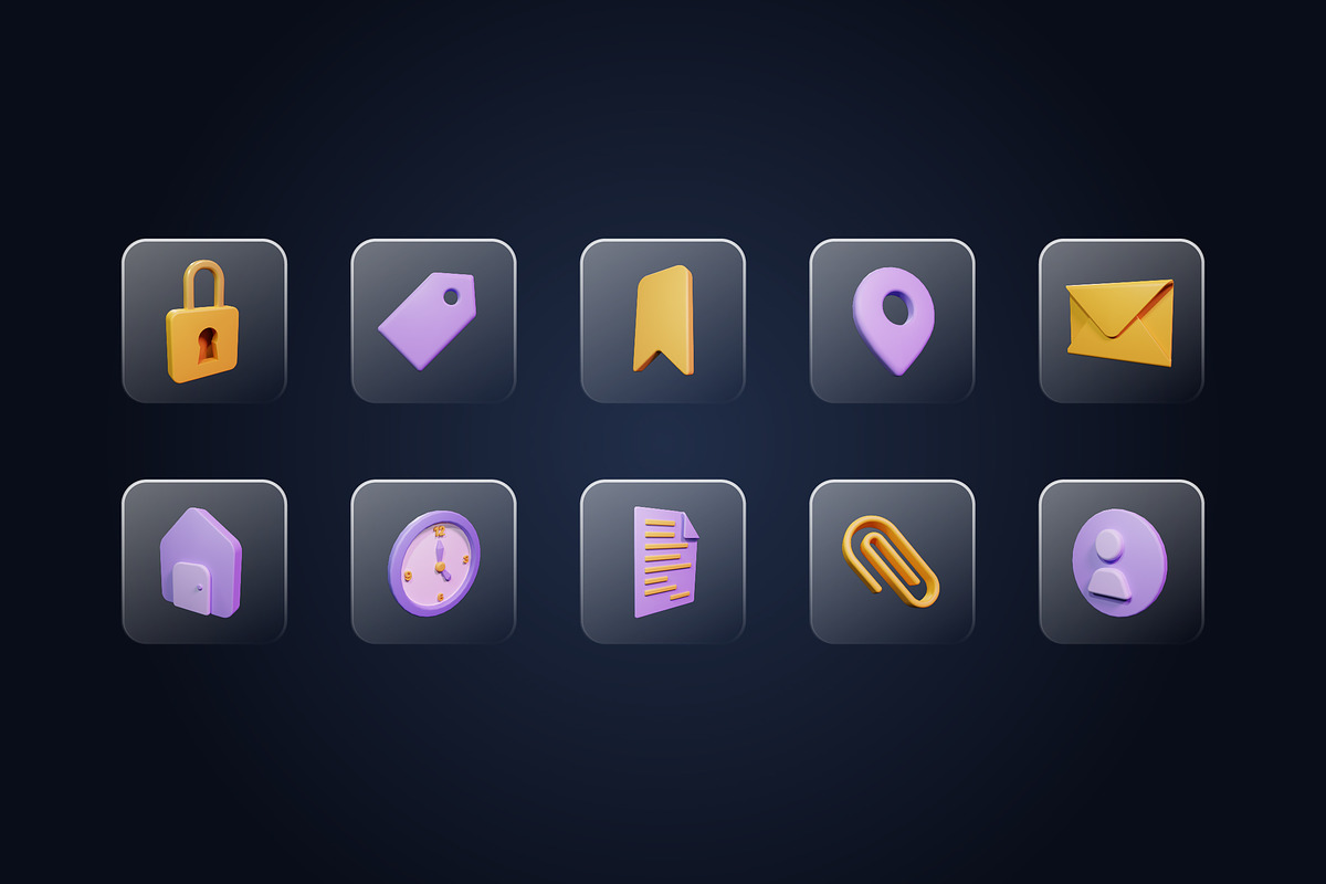 User Interface 3D Icons Set, an Object 3D Model by Kmg Design (Photo 3 of 3)