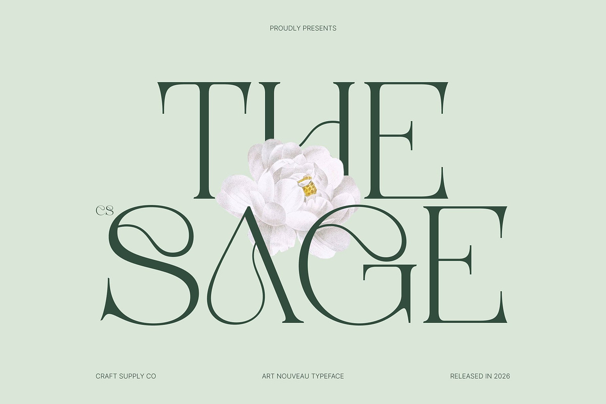 CS Sage – Art Nouveau Font, a Serif Font by Craft Supply Co. (Photo 1 of 8)
