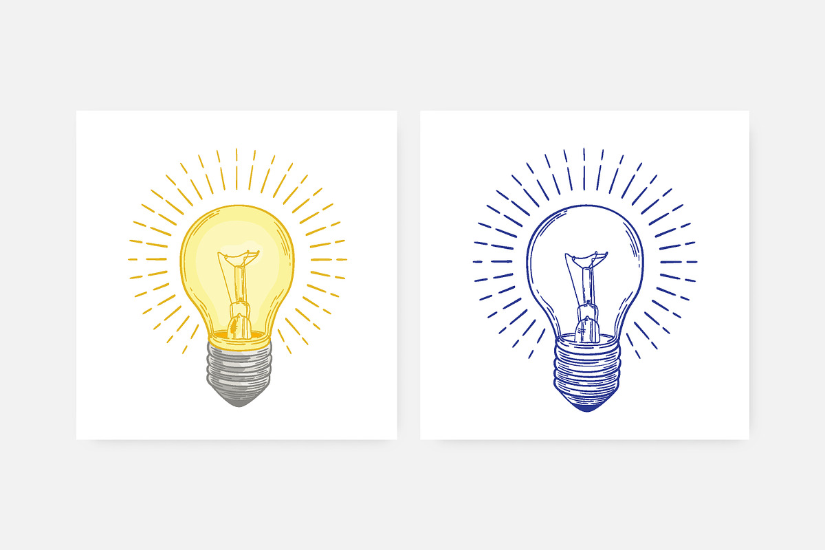 Engraving light bulb, a Technology Illustration by Good Studio (Photo 2 of 3)