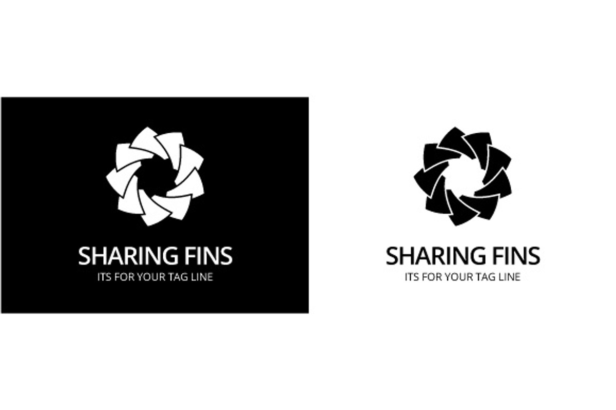 Sharing Fins Logo Template, a Branding & Logo Template by The Branding ...