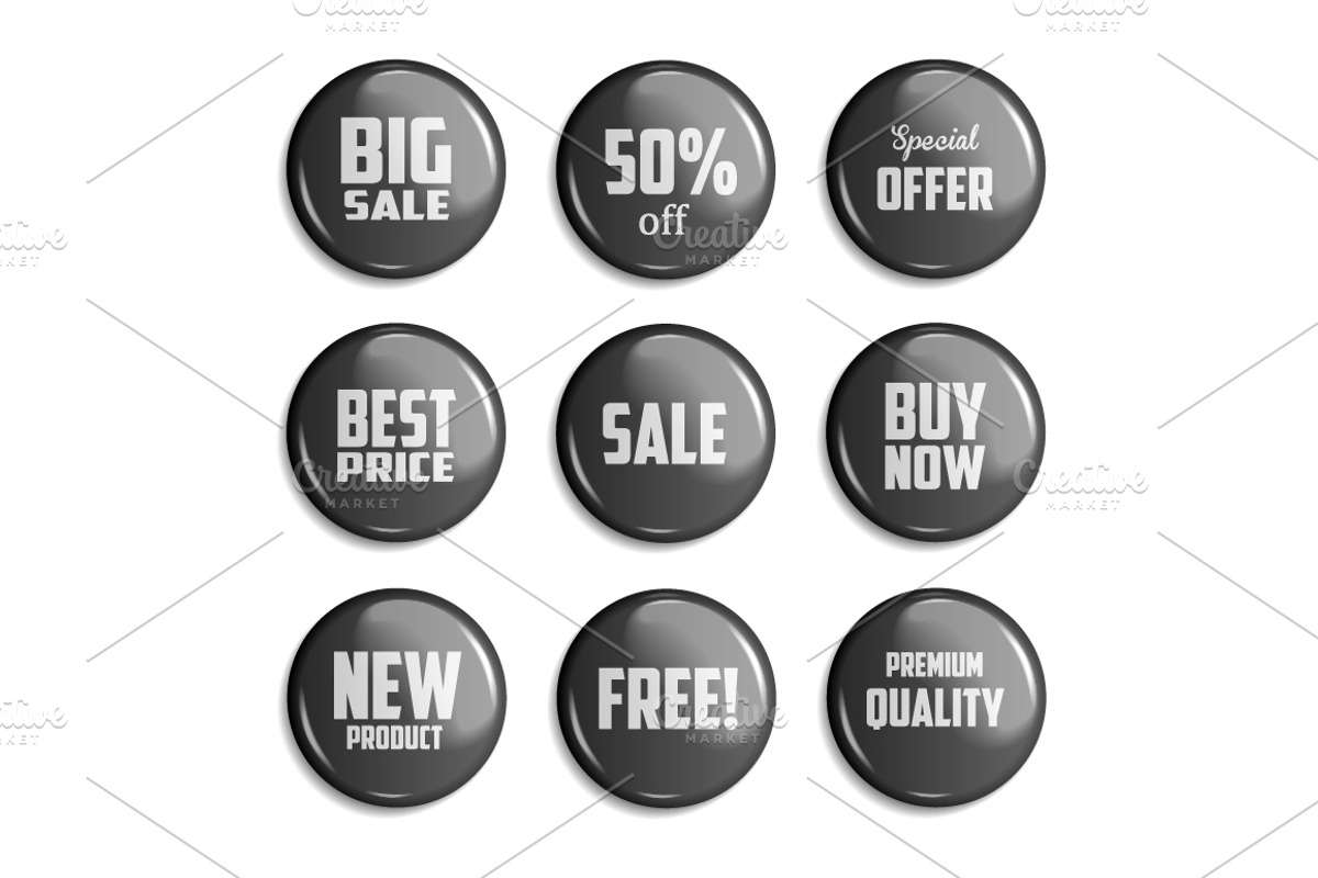 Sale Badges. 3 Colors, an Object Graphic by Vector Market (Photo 3 of 4)