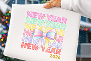 New Year Coquette Bow Png, an Illustration by SinaCreation (Thumbnail 8 of 11)