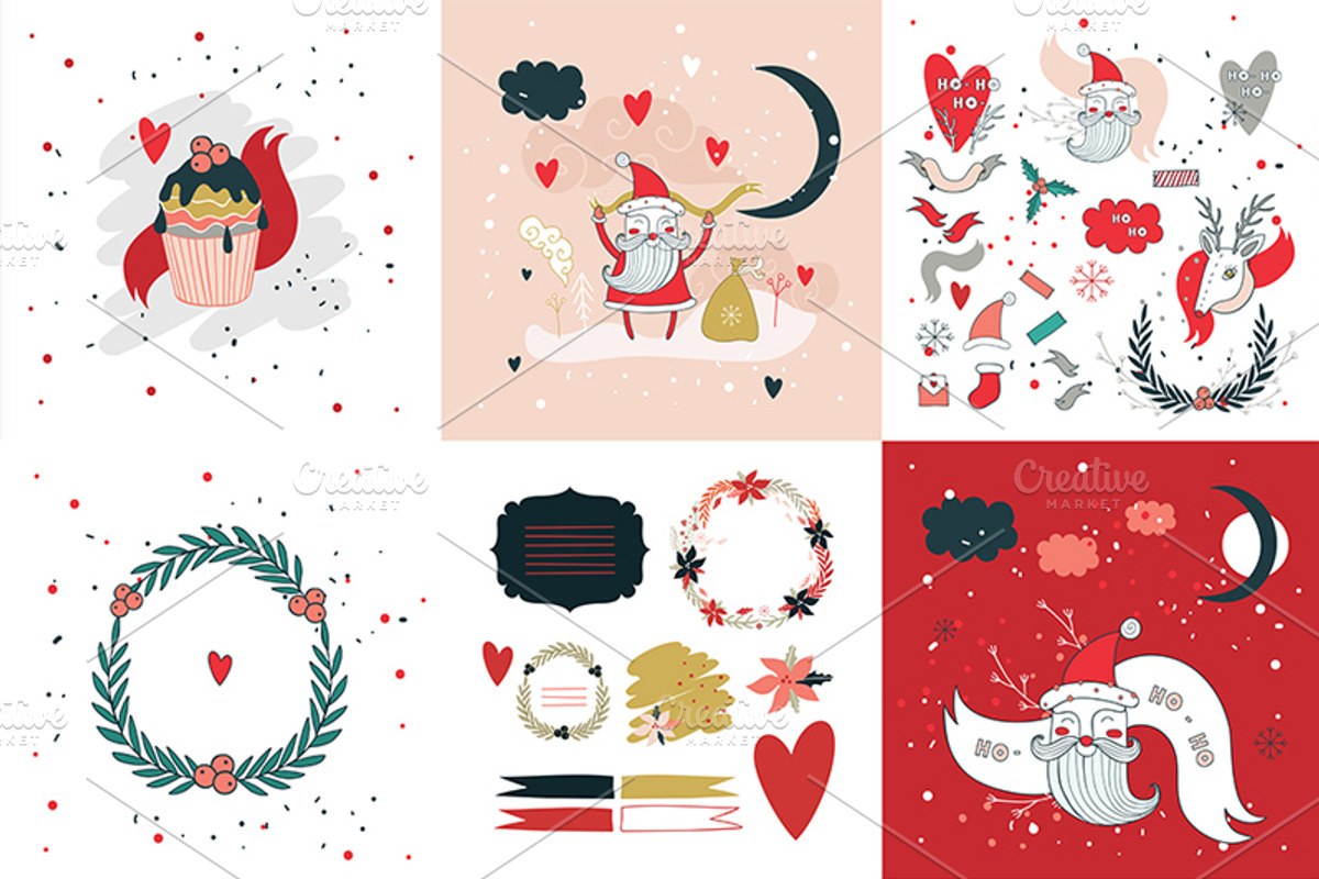 Christmas Mega Collection Hand Drawn, an Illustration by Anttoniu (Photo 3 of 5)