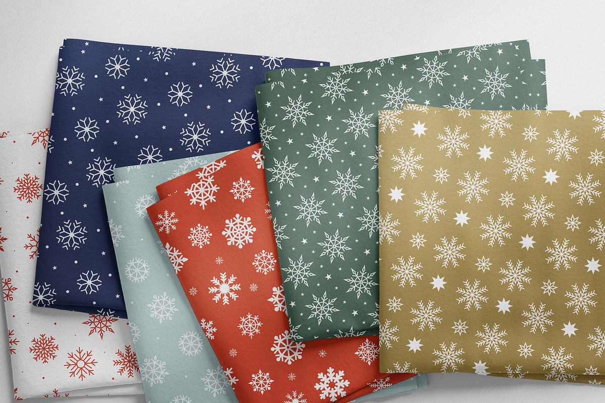 Christmas Snowflakes Clipart pattern, an Object Graphic by Riots Brush (Photo 3 of 6)