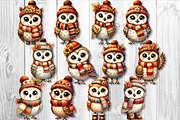 Cute Autumn Owl Clipart Sublimation, a Seasonal Illustration by V Design Creator (Thumbnail 7 of 7)