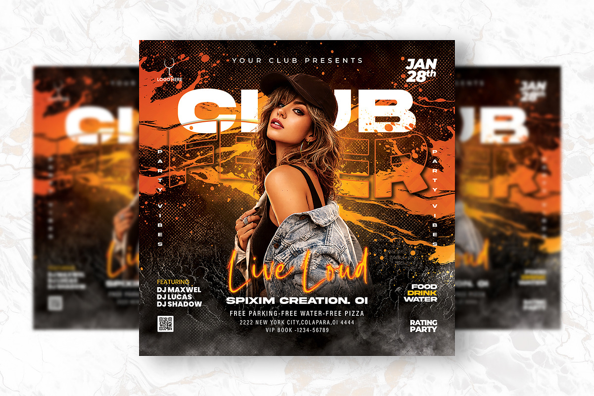 Club Fever Party Flyer Template, a Flyer Template by Shajib Shikder (Photo 2 of 2)
