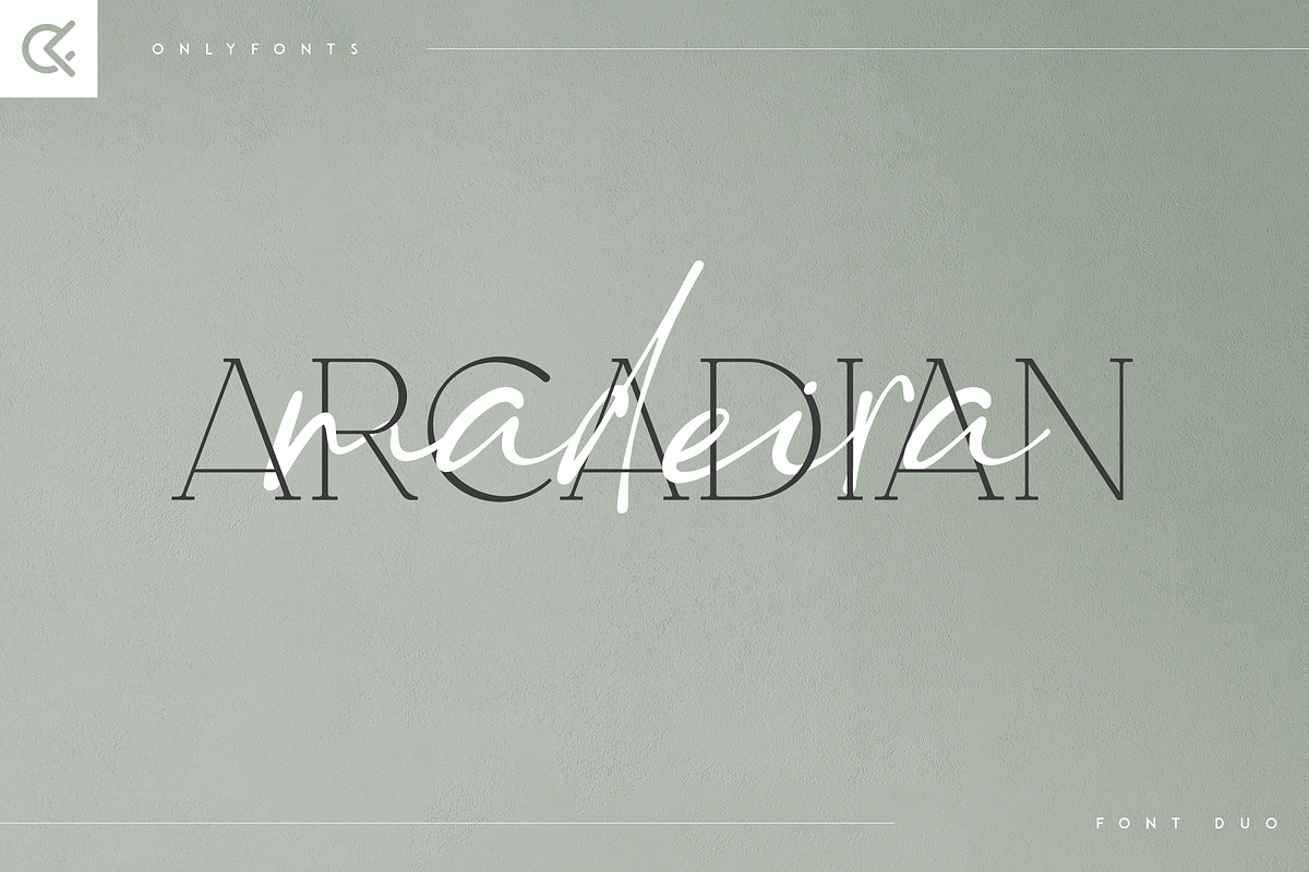 Arcadian & Moderna - modern font duo, a Serif Font by Only Fonts (Photo 1 of 11)