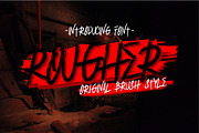 Rougher Brush Font, a Blackletter Font by PutraCetol Studio (Thumbnail 1 of 13)
