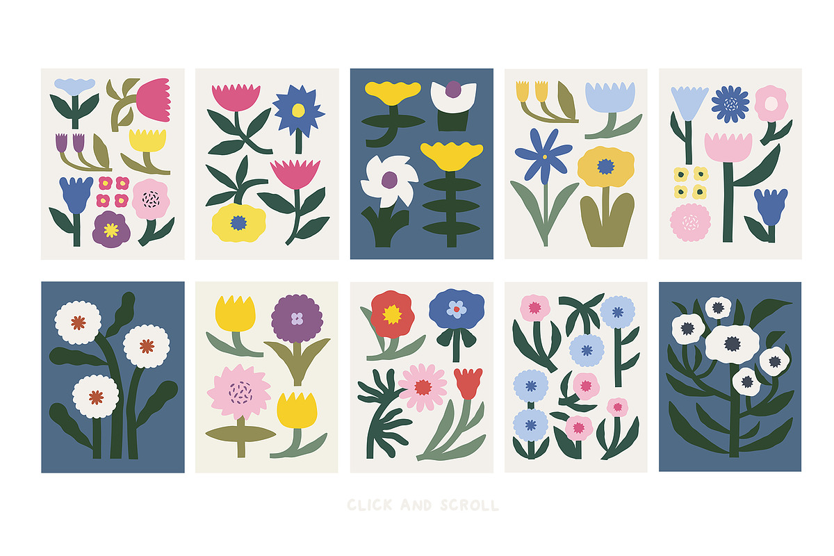 FLOWER MARKET Graphics Collection, a Pattern Graphic by Katerina Osa (Photo 14 of 16)