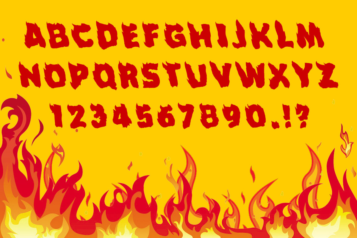Fuego - A Fun and Fiery Font preview 2