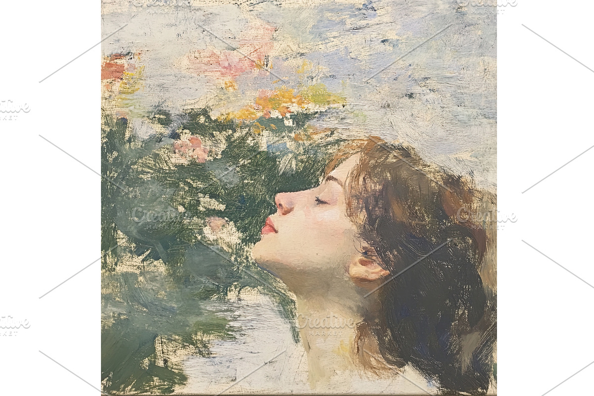 Oil painting of fair skinned woman, an Illustration by Lermont51