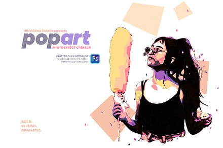 Pop Art PS Action, an Action Add-On by IndWorks Design
