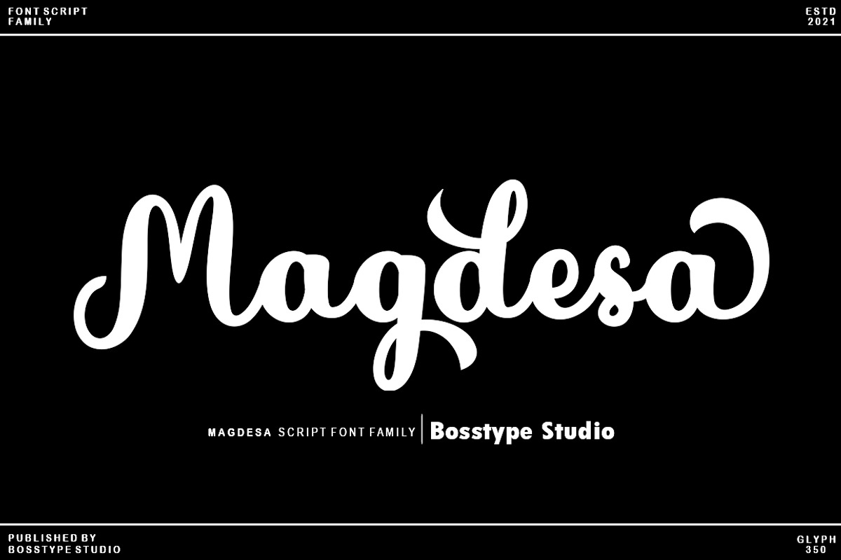 Magdesa Script, a Script Font by Bosstype Studio (Photo 1 of 8)