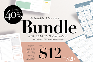 Printable Planners BUNDLE 2020