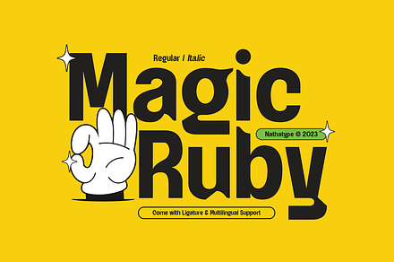 Magic Ruby, a Symbol Font by Nathatype