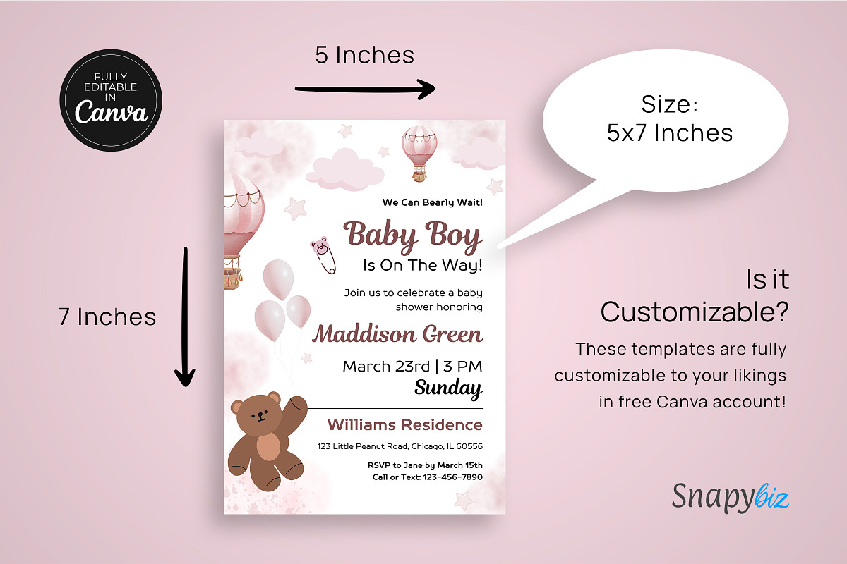 Gender Neutral Baby Shower Invite, an Invitation Template by Snapybiz (Photo 7 of 10)