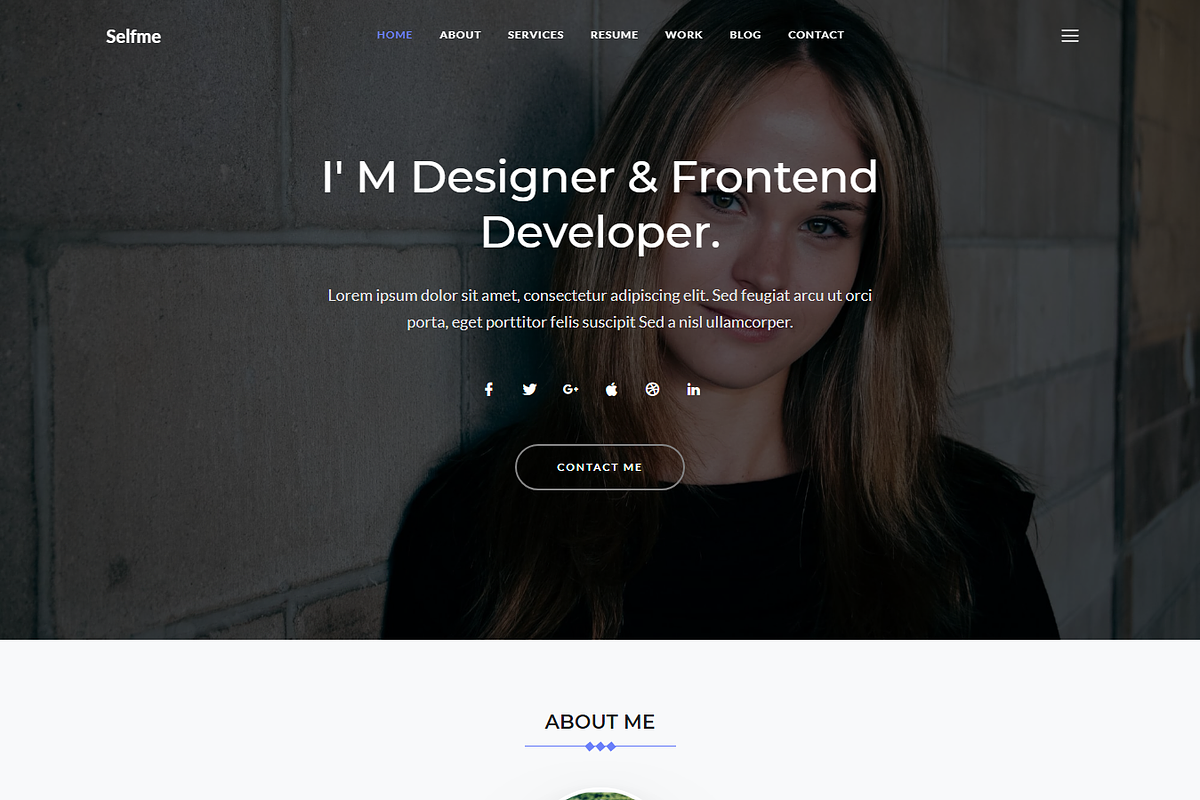 Selfme -Responsive Personal Template, a Bootstrap Template by Pichforest Studio (Photo 1 of 7)