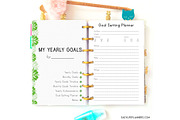 Goals Planner for Mini Happy PDF, a Stationery Template by EasyLifePlanners (Thumbnail 1 of 7)