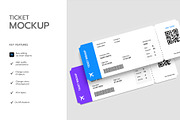 Flight Ticket Mockup Template, a Product Mockup by graphypix (Thumbnail 2 of 4)