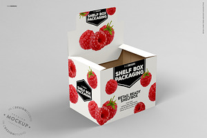 Retail Shelf Box 14 Packaging Mockup